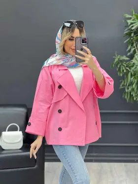 مانتو لینن ژیله دکمه دار