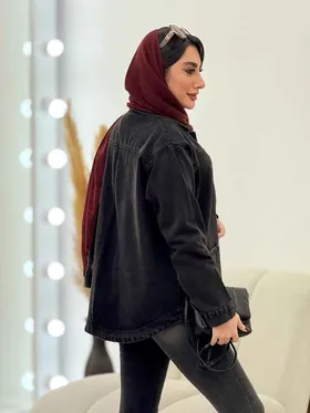 مانتو جین برش‌دار دلانا