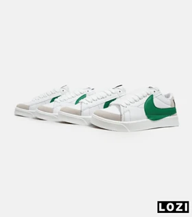کفش نایک مردانه و زنانه سفید سبز Nike Blazer Low 77 Jumbo