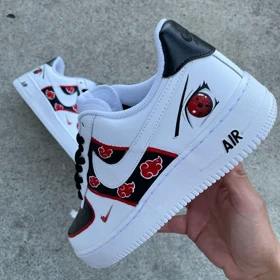 کفش اسپرت کاستوم کتانی با طرح Akatsuki نایک nike ایرفورس air force کد 57140