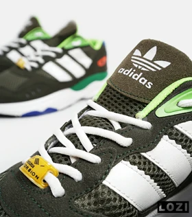 کفش کتانی مردانه سبز سفید آبی ADIDAS torsion