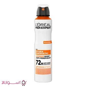 اسپری ضدتعریق مردانه لورآل مدل hydra energetic حجم 250 میل