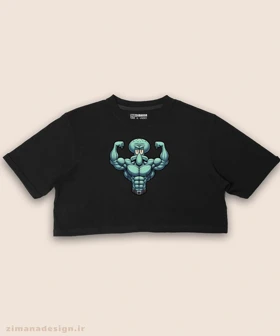 کراپ زنانه طرح اختاپوس بدنساز کد 1055