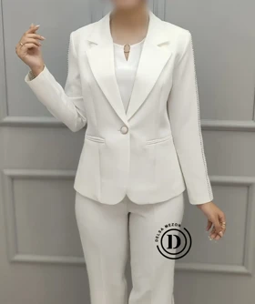 کت و شلوار آستین گیپور آریانا 568