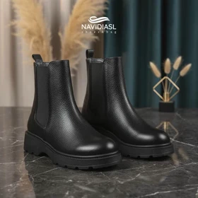 نیم بوت زنانه چرم اسپرت کد 2022002