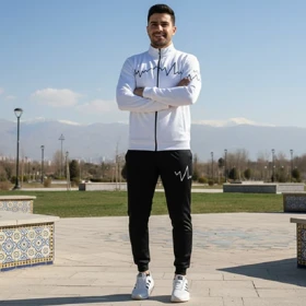 ست سویشرت شلوار مردانه سفید مدل EKO