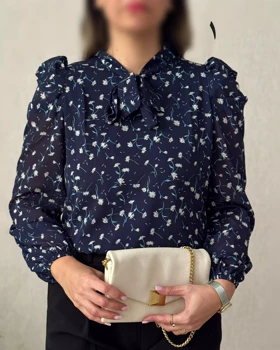 شومیز حریر آستین پفی 7