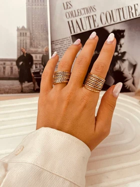 انگشتر 9رج استیل