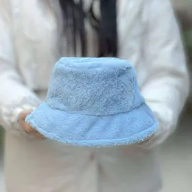 کلاه باکت خز ابی