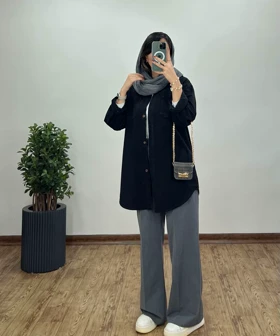 مانتو بلند لینن غنچه