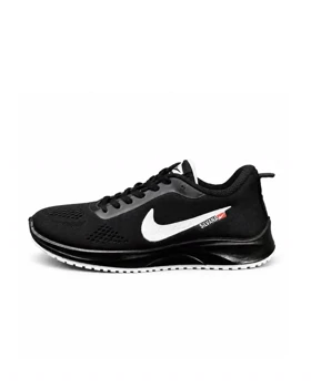 کفش کتانی بزرگ پا نایکی رانینگ زیره تزریق مشکی سفید Nike