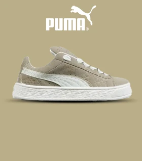 کفش کتانی ورزشی کرم مردانه و زنانه PUMA suede XL مدل 7477
