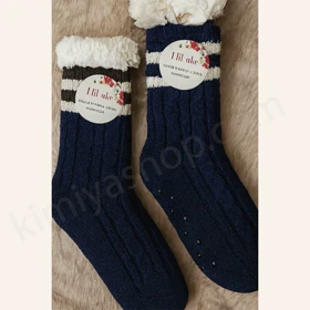 پاپوش زنانه پشمی داخل خزدار شیک و گرم با کف استپ‌دار