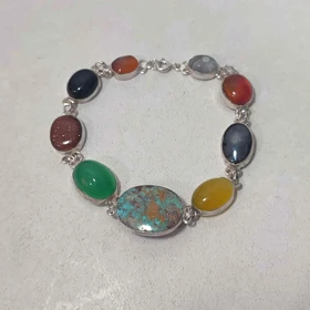 دستبند نقره ام البنین کد 3 (9 سنگ)