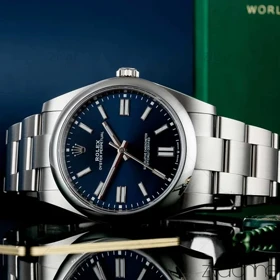 ساعت رولکس اویستر پرپچوال مردانه نقره ای صفحه سرمه ای 104114