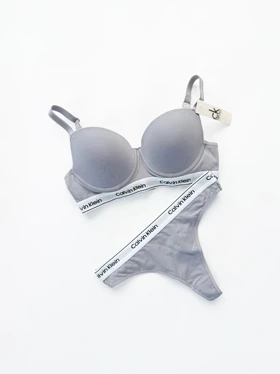 ست شورت بکلس و سوتین فنر دار نخ پنبه کلوین کلاین Calvin Klein