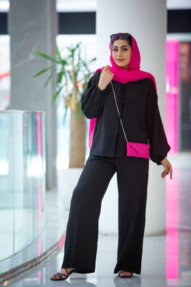 مانتو شلوار جلو بنددار new