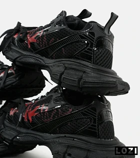کفش کتانی مردانه و زنانه مشکی قرمز Balenciaga GRAFFITI 3XL