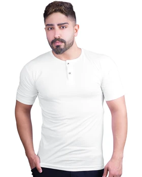 تیشرت مردانه نیم آستین دگمه دار