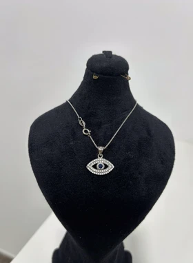 گردنبند نقره ایتالیایی زنانه چشم نظر 998