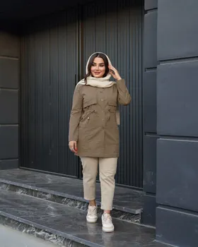 مانتو زنانه یقه مردانه مدل پالیز کد 714