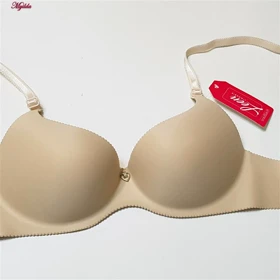 سوتین زنانه لین مدل کاپدار بدون دوخت بدون فنر کد 4680-705 رنگ کرم