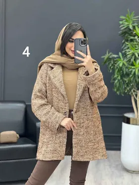 پالتو طرح دار دو جیب