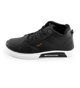 کفش ساق‌دار چرم مصنوعی مردانه مشکی بنددار Clarks