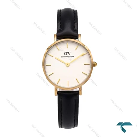 ساعت زنانه دنیل ولینگتون طلایی بند چرم مشکی DW-6097-L