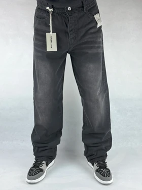 شلوار بگ مردانه ذغالی ساده 155