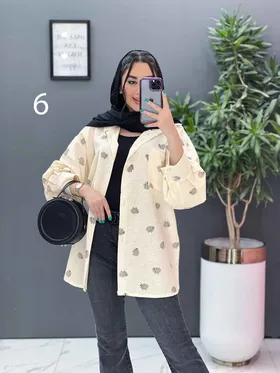 مانتو لینن شومیزی تک جیب