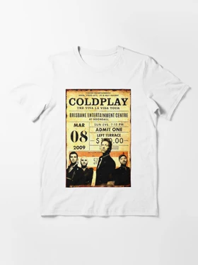 تیشرت گروه موسیقی ColdPlay | تیشرت کلدپلی طرح Alternative Band Rainbow Poster کد 158736