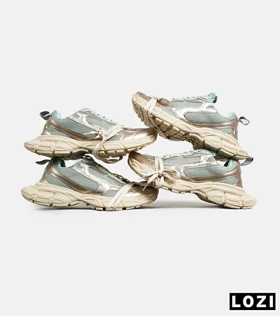 کفش کتانی مردانه و زنانه سبز طلایی Balenciaga 3XL مدل 6825