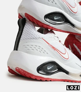 کفش کتانی مردانه و زنانه سفید قرمز Nike air zoom max