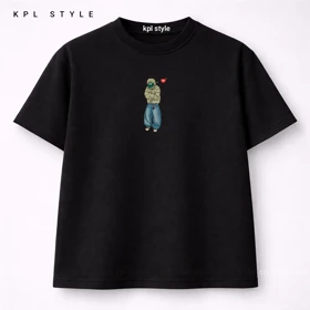 تیشرت مینیمال پینترستی | %100 پنبه گرم بالا | قواره باکسی کد 1252