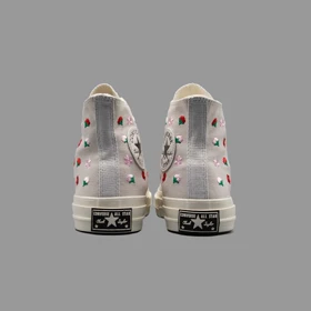 کانورس 1970 فلورال گلدوزی ساق‌دار Converse 1970s Floral Embroidery Hightop