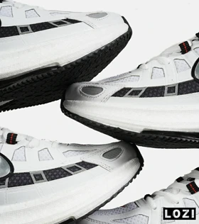 کفش کتانی مردانه و زنانه سفید طوسی نایک NIKE P-6000 مدل 7388