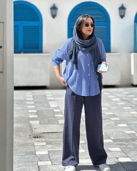 شومیز راه‌راه لینن