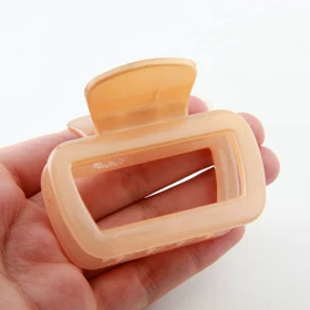 کلیپس زنانه ساده مستطیلی (قهوه‌ای)