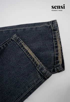 شلوار جین راسته آبی کثیف کد1001129