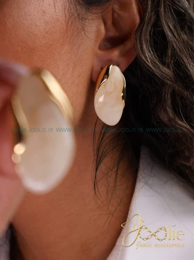 گوشواره زنانه مینا کاری مدل مهتاب کد E1178