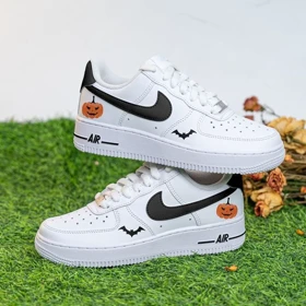 کتانی کاستوم طرح ایرفورس هالووین halloween pumpkin کد 261039