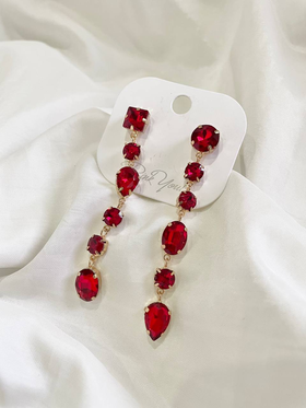 گوشواره طرح یاقوت