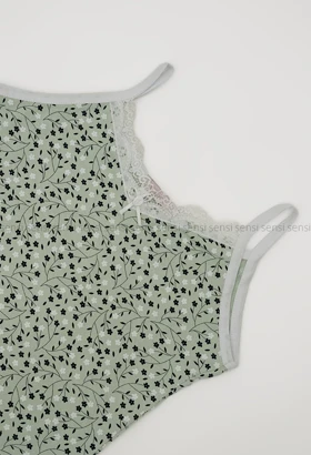 تاپ طرح دار یقه گیپور کد1005518