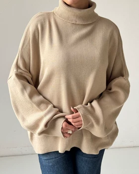 بافت یقه اسکی لانگ کد 1500139 (کرم)