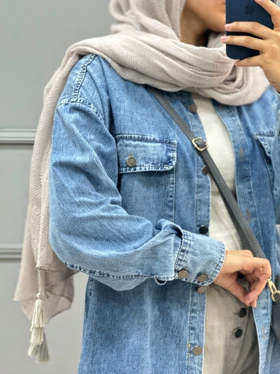 مانتو جین ساتین