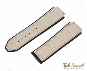بند چرمی ساعت مچی هابلوت مردانه طوسی Hublot-Strap-2976-G