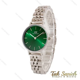 ساعت دنیل ولینگتون زنانه نقره ای صفحه سبز اسمال DW-4862-28-L