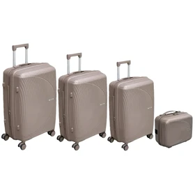 چمدان نشکن مندوزا مدل MENDOZA - MDZ608 SERIES سری 4 عددی (به همراه چمدان آرایشی هدیه) (خاکی)