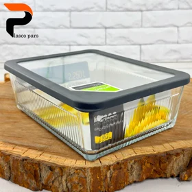 ظرف شیشه ای 2.25 شیاردار لیمون